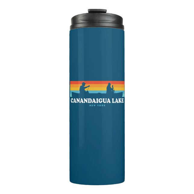 Canandaigua Lake New York Canoe Thermal Tumbler (Front)