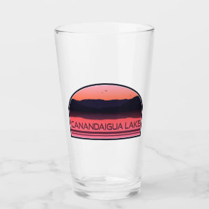 Canandaigua Lake New York Red Sunrise Glass
