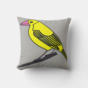 Canary bird cushion