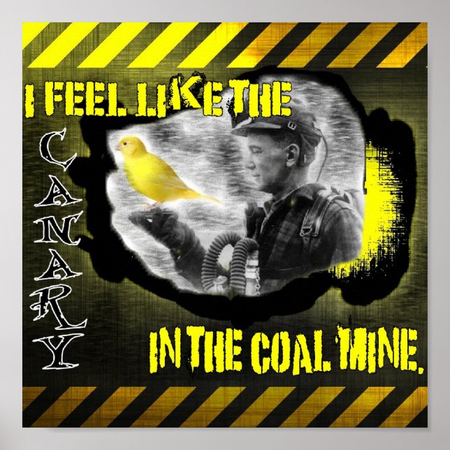 Canary in a coal mine poster (Front)