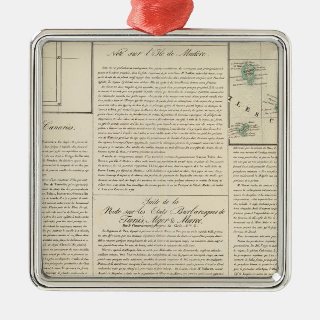 Canary Islands 5 Metal Tree Decoration (Front)