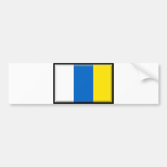 Canary Islands Flag Bumper Sticker (Front)