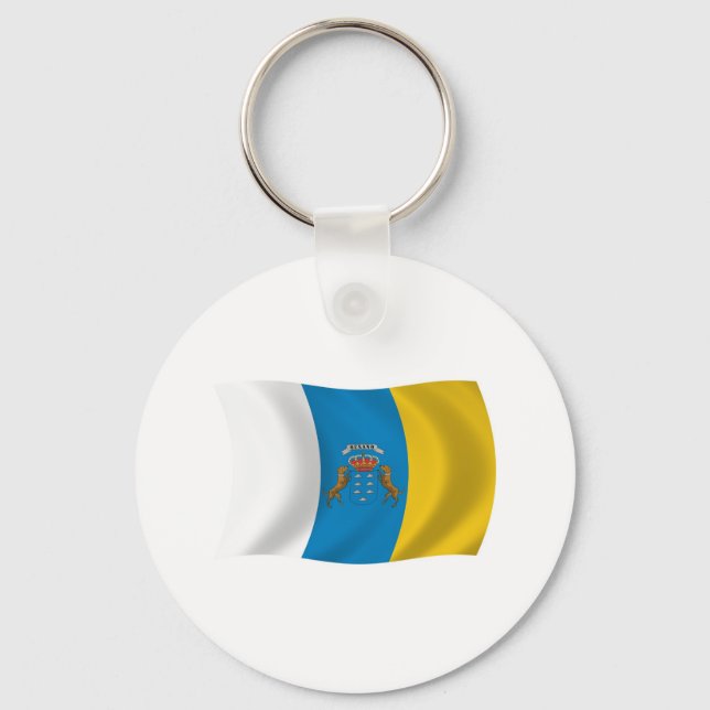 Canary Islands Flag Keychain (Front)