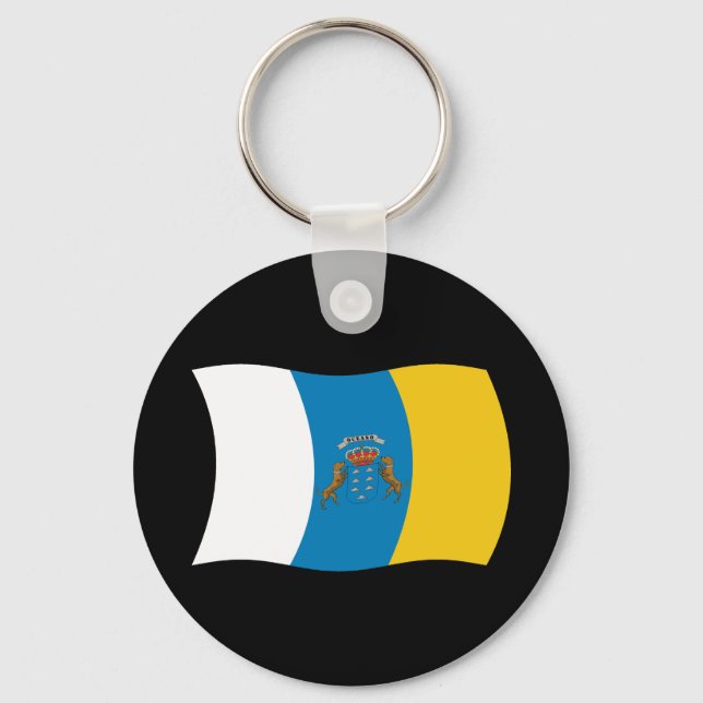 Canary Islands Flag Keychain (Front)