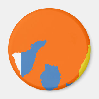 Canary Islands flag map Magnet