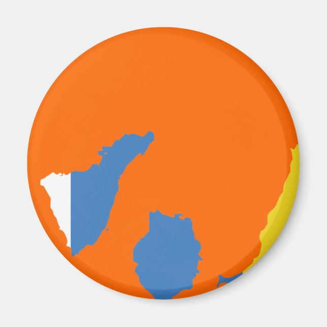 Canary Islands flag map Magnet (Front)