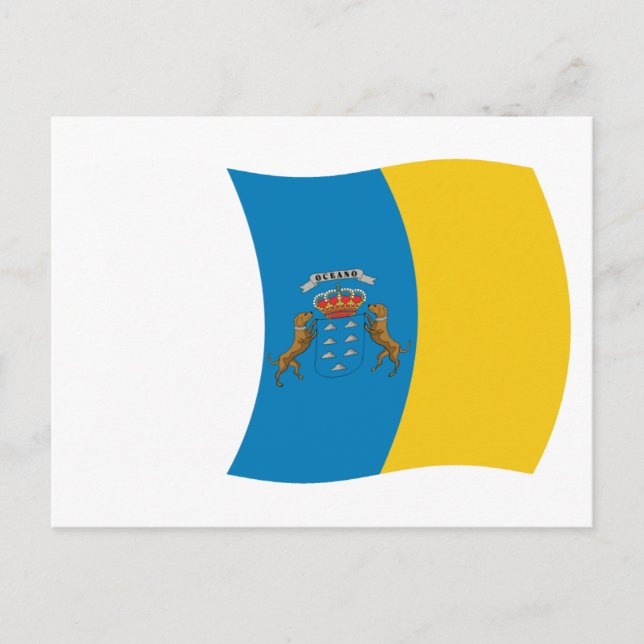 Canary Islands Flag Postcard (Front)