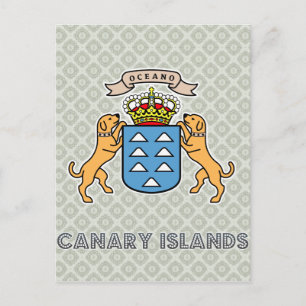 Canary Islands High Quality Coat of Arms Postcard