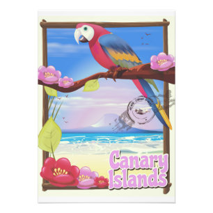 Canary Islands summer vacation poster