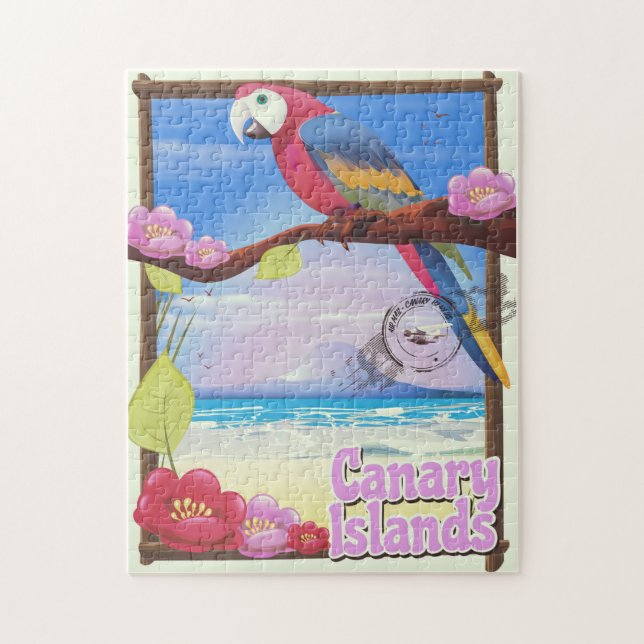Canary Islands summer vacation poster Jigsaw Puzzle (Vertical)