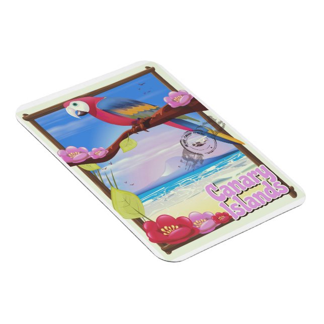 Canary Islands summer vacation poster Magnet (Right Side)