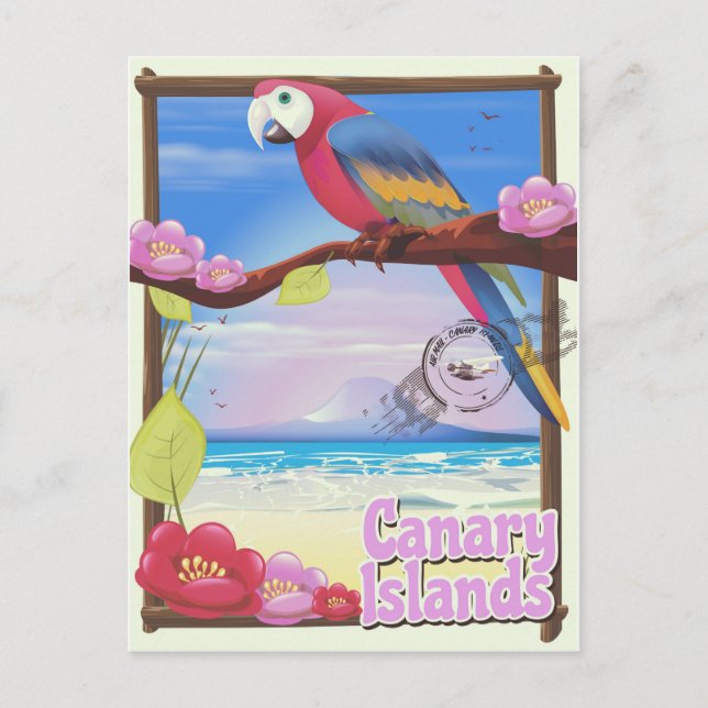 Canary Islands summer vacation poster Postcard (Front)