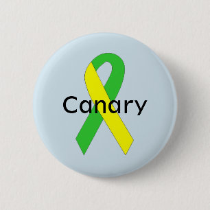 Canary Ribbon 6 Cm Round Badge