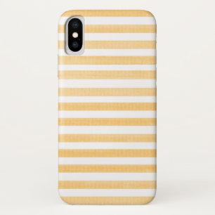 Canary Yellow and Stripe Apple iPhone X Case