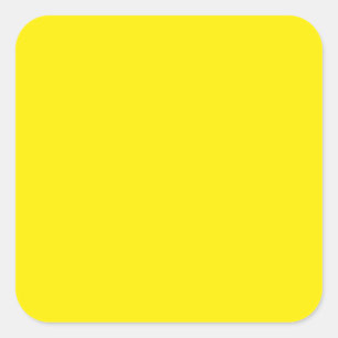 Canary Yellow High End Coloured Square Sticker