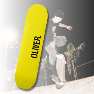 Canary Yellow Modern Name   Classic Trendy  Skateboard