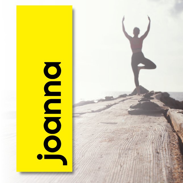 Canary Yellow Modern Name | Stylish Simple Yoga Mat (Creator Uploaded)