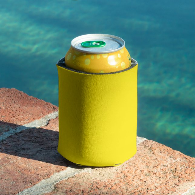 Canary Yellow Solid Colour Can Cooler (In Situ Pool)