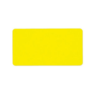 Canary Yellow Solid Colour Label