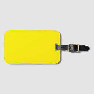 Canary Yellow Solid Colour Luggage Tag