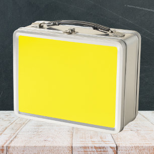 Canary Yellow Solid Colour Metal Lunch Box