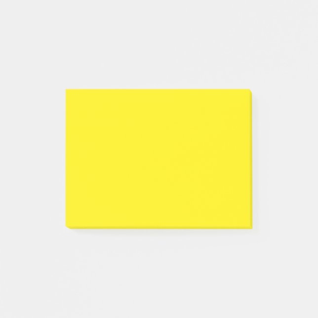 Canary Yellow Solid Colour Post-it Notes (Front)