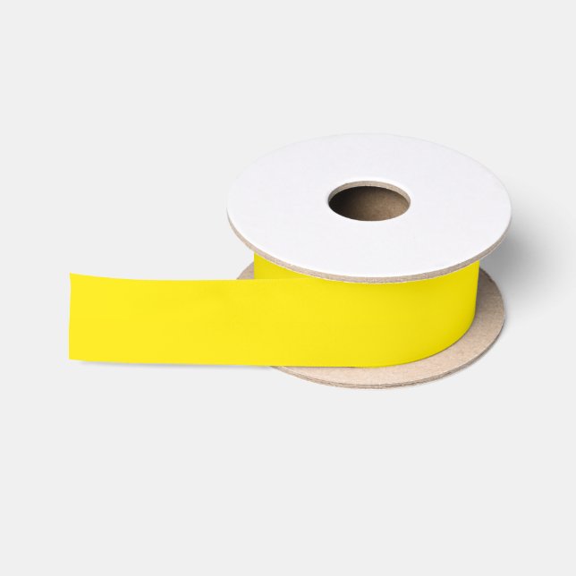 Canary Yellow Solid Colour  Satin Ribbon (Spool)
