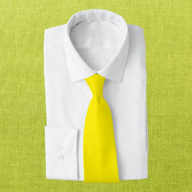 Canary Yellow Solid Colour Tie (Creator Uploaded)