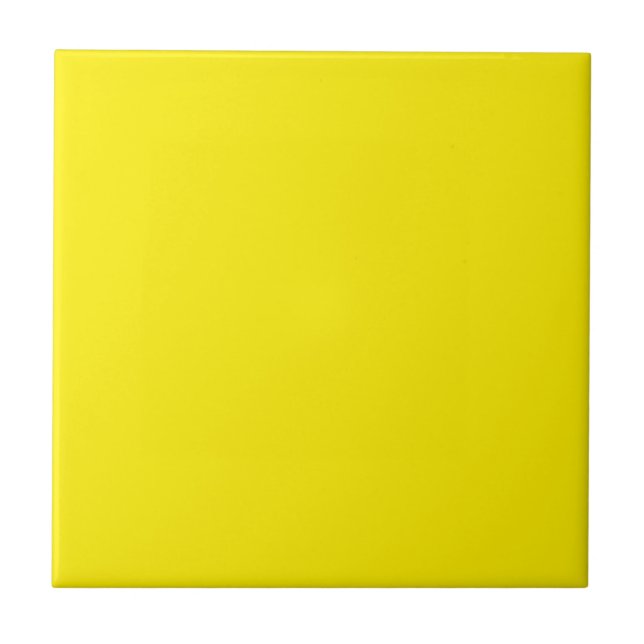 Canary Yellow Solid Colour Tile (Front)