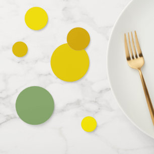 Canary Yellow to Pineapple Green Gradient Table Confetti