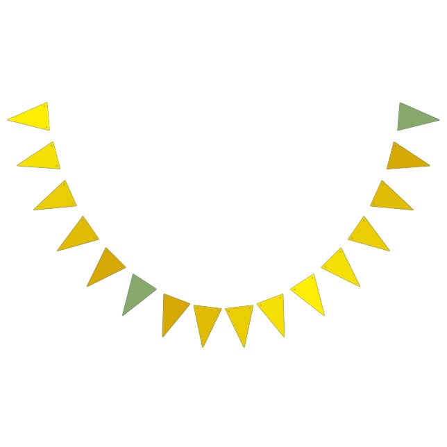 Canary Yellow to Pineapple Green Gradient Tropical Bunting (All)