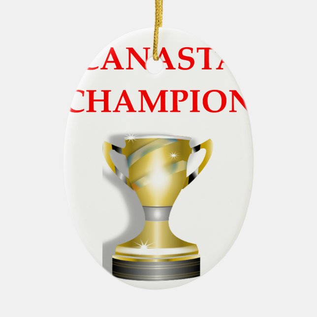 canasta ceramic tree decoration (Front)