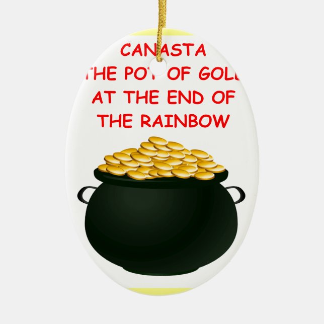 CANASTA CERAMIC TREE DECORATION (Front)