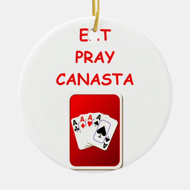 canasta ceramic tree decoration (Front)