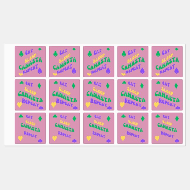 Canasta Enthusiast Mantra Eat Sleep Canasta repeat (Sheet)