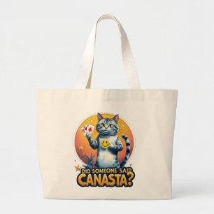 Canasta game  Card Strategy Large Tote Bag