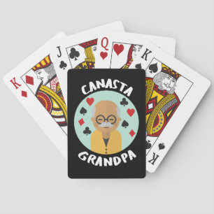 Canasta grandpa   Funny canasta lover Playing Cards