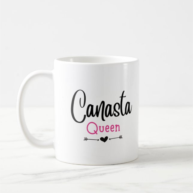 Canasta Queen Gift For Her Coffee Mug (Left)