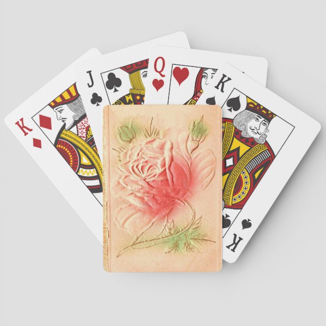 Canasta Vintage Red Rose Playing Cards (Back)