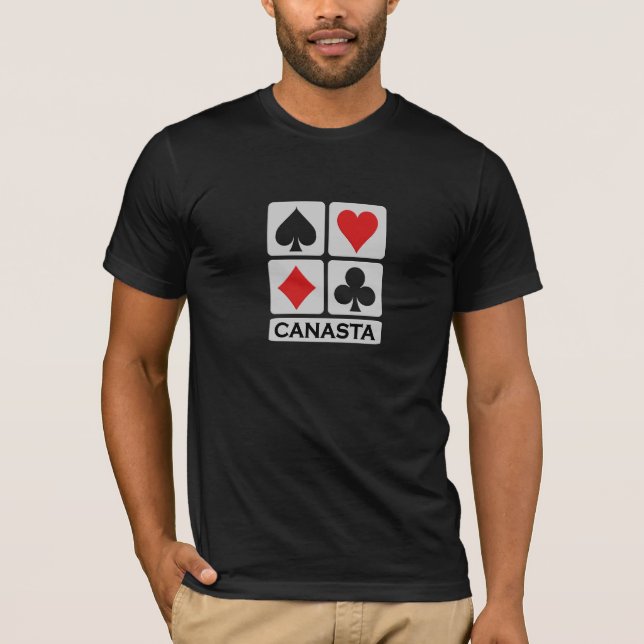 CanastaPlayer custom shirt - choose style, colour (Front)