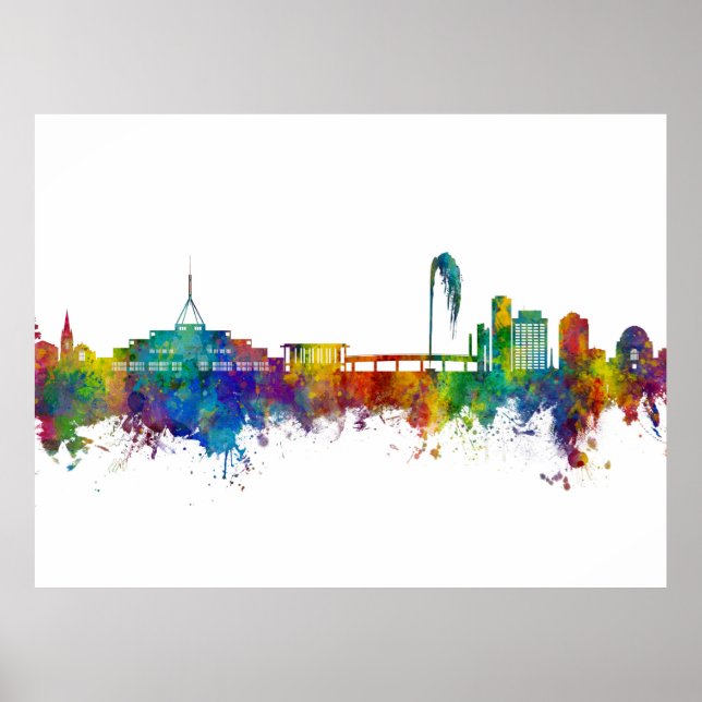 Canberra Australia Skyline Poster (Front)
