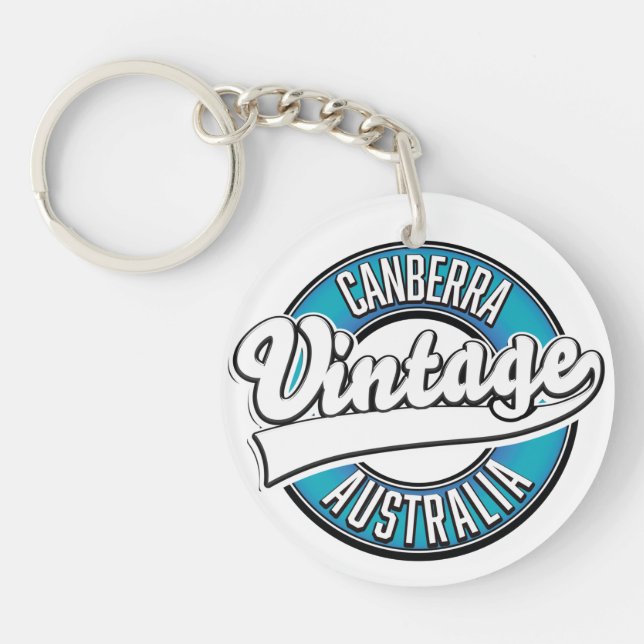 Canberra Australia vintage logo  Key Ring (Front)