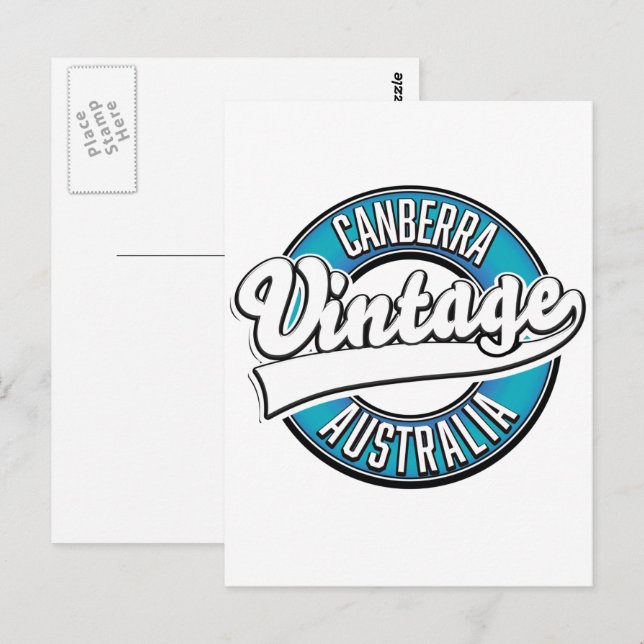 Canberra Australia vintage logo  Postcard (Front/Back)
