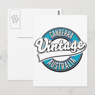 Canberra Australia vintage logo  Postcard