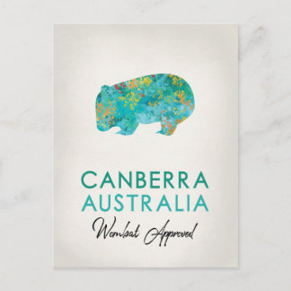 Canberra Australia Wombat Postcard