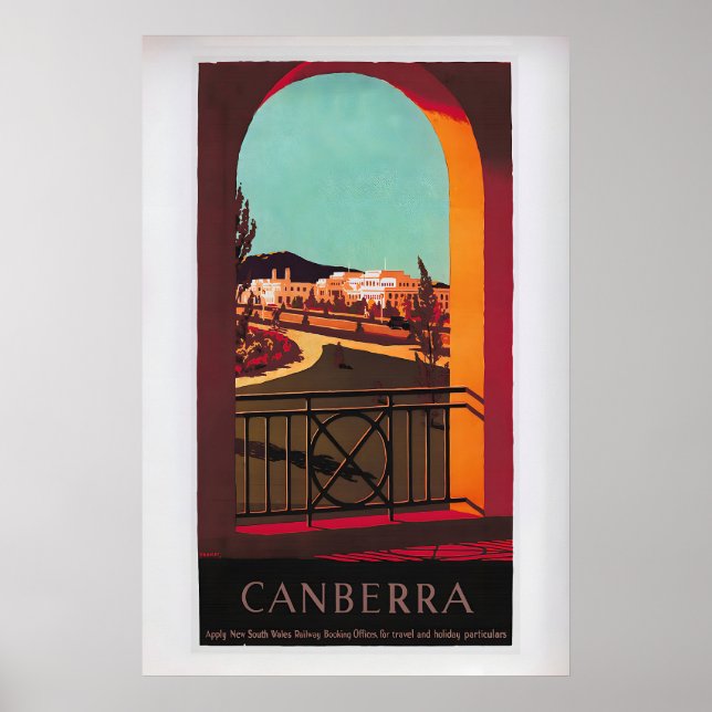 Canberra by Percy Trompf  Vintage Travel Poster 1 (Front)