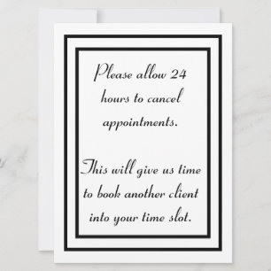 Cancellation policy holiday card