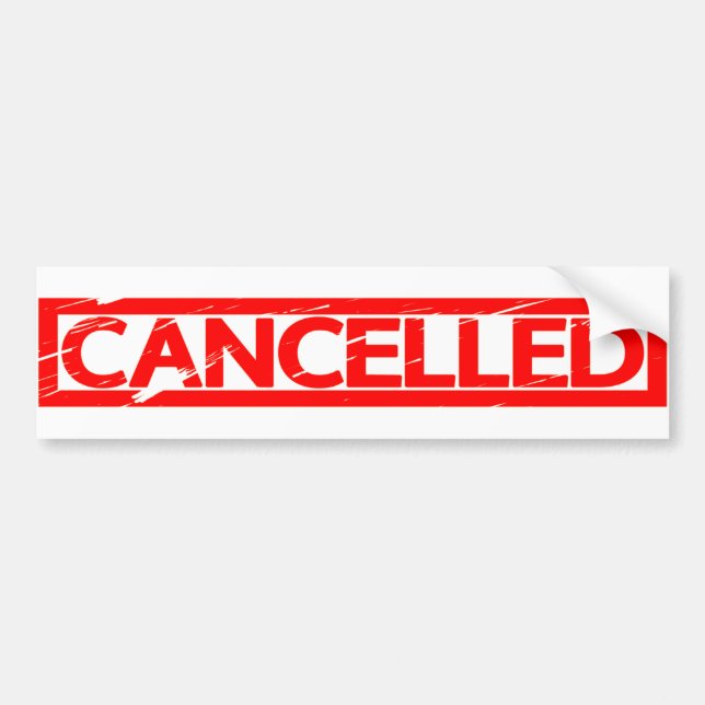 Cancelled Stamp Bumper Sticker (Front)