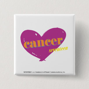 Cancer 2 15 cm square badge