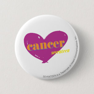 Cancer 2 6 cm round badge